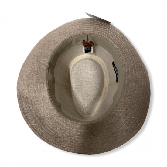 cappello lino by antica cappelleria troncarelli dall’alto