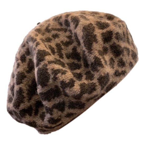 Antica Cappelleria Troncarelli Roma - Woolen beret cheetah by Kopka