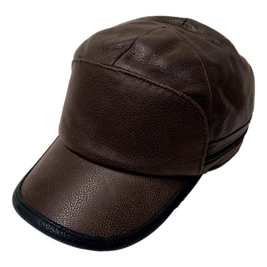Antica Cappelleria Troncarelli Roma – Cappello Baseball Bayers in pelle by Stetson – Frontale