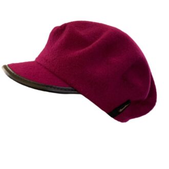 Cappelli Troncarelli Roma - Basco in lana con visiera by Borsalino-fuxia