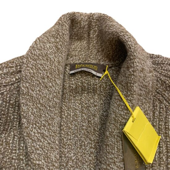 Cappelli Troncarelli Roma - Ribbed Shawl Collar Button Cardigan by Fisherman out of Ireland-deere