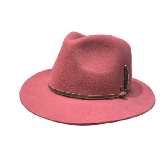 Cappelli Troncarelli Roma - Cappello Fedora woolfelt Piuma by Stetson-centrale