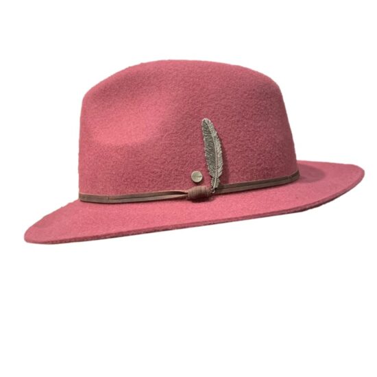 Cappelli Troncarelli Roma - Cappello Fedora woolfelt Piuma by Stetson-laterale