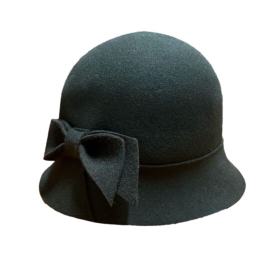 Cappelli Troncarelli Roma - Cappello Cloche Lana by Seeberger-lat.nero