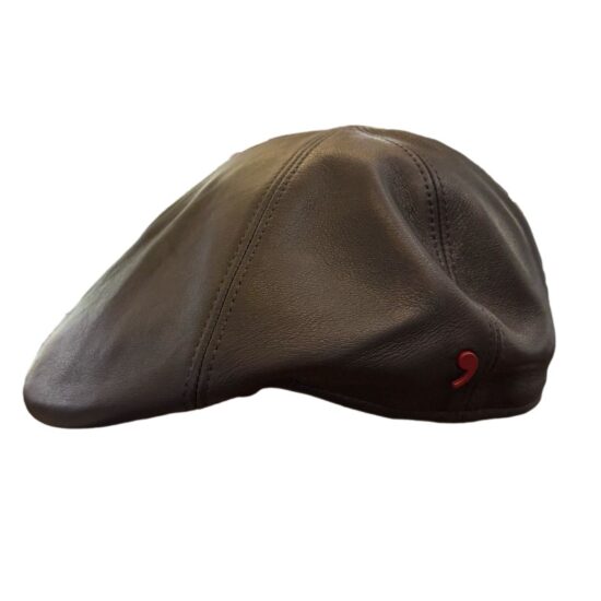 Cappelli Troncarelli Roma - Coppola in Pelle Polo by Alfonso D’Este-marrone