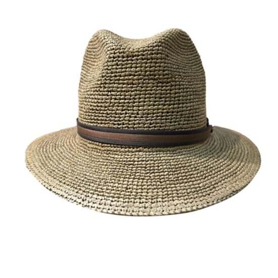 Cappelli Troncarelli Roma - Cappello Raffia Crochet Argentina by Borsalino.2-frontale