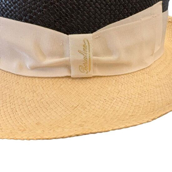 Cappelli Troncarelli Roma - Cappello Panama Quito Bicolore by Borsalino-dettaglio